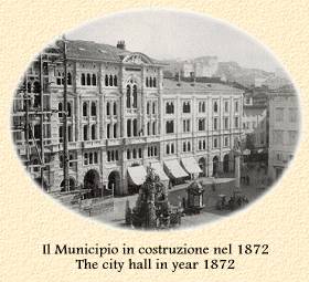 Il palazzo del Municipio nel 1872