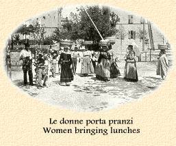 Le donne che portavano i pranzi ai cantieri del Lloyd