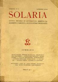 frontespizio "Solaria"