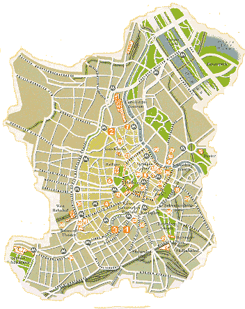 mappa degli alberghi di Vienna